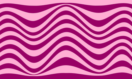 pink violet stripes lines wave curves abstract backgroundのイラスト素材