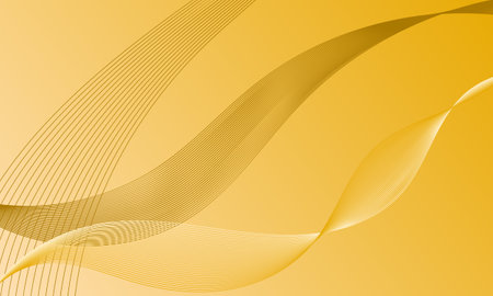 yellow lines wave curve with soft gradient abstract backgroundのイラスト素材