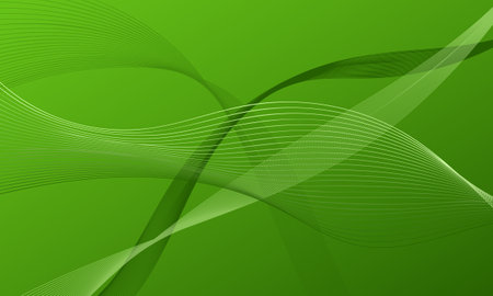green business lines wave curves on gradient abstract backgroundのイラスト素材