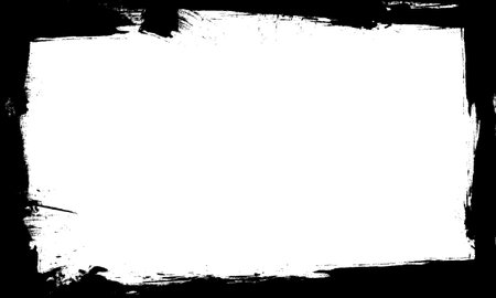 black lines brush painting artistic frame border grunge graphic elementのイラスト素材