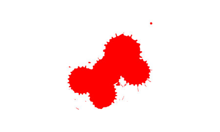 red watercolor brush painting splash splatterのイラスト素材