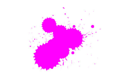 pink purple violet brush painting dropped splash splatter grunge graphic elementのイラスト素材