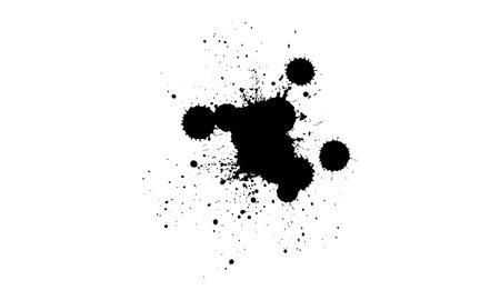 black ink brush dropped splash splatterのイラスト素材