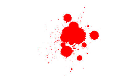 red watercolor brush painting splash splatterのイラスト素材