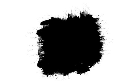 black brushed painting banner label artistic grunge graphic elementのイラスト素材