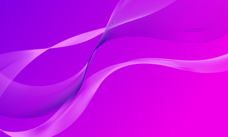 pink purple smooth lines wave curves with soft gradient abstract backgroundのイラスト素材