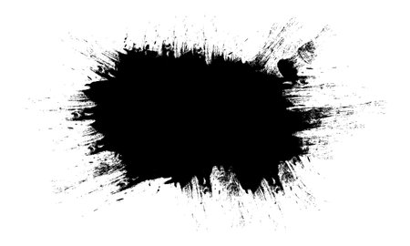black ink brush splatter splashed artistic abstract backgroundのイラスト素材