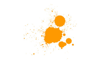 orange yellow watercolor brush painting splatter splash artisticのイラスト素材