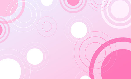pink multi circles shapes funny pattern abstract backgroundのイラスト素材
