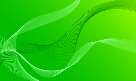 green light smooth lines wave curves on soft gradient abstract backgroundのイラスト素材