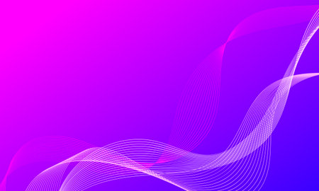 pink purple smooth line wave curve on soft gradient abstract backgroundのイラスト素材