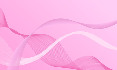 pink light smooth lines wave curves with soft gradient abstract backgroundのイラスト素材