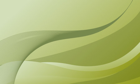 abstract green smooth lines wave curves with soft gradient backgroundのイラスト素材