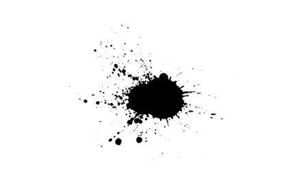black ink brush painting drop splatter splash grunge graphic elementのイラスト素材