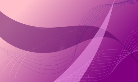 purple violet pink with smooth lines wave curves on soft gradient abstract backgroundのイラスト素材