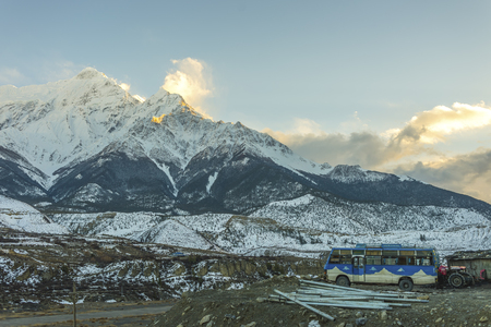 Nepalese mountain  landscape, Amadablamの写真素材