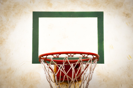 Basketball hoop in the public arenaの写真素材