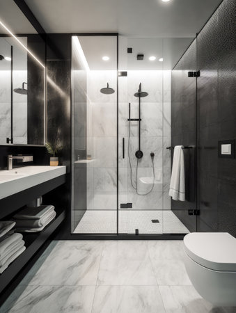 Bathroom interior architecture minimalist styleの素材