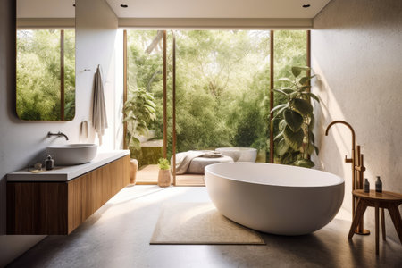 Bathroom interior architecture minimalist styleの素材