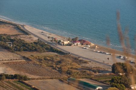 Panoramic seaview with villasの写真素材