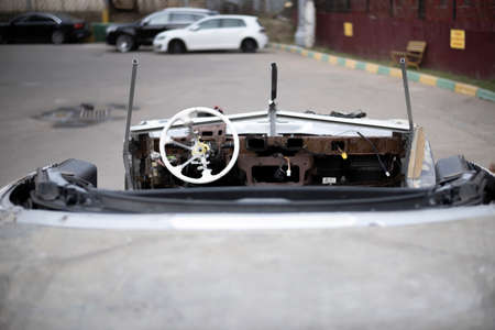 Any old disassembled car dreams of a new lifeの写真素材