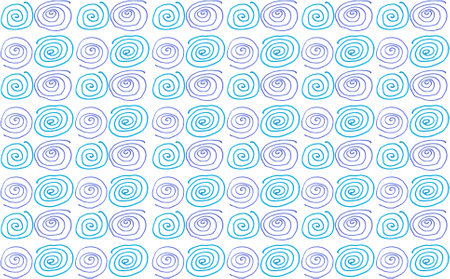 Seamless pattern with blue spirals on a white background.