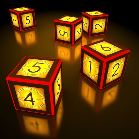 Dice with countdown of cinema industry