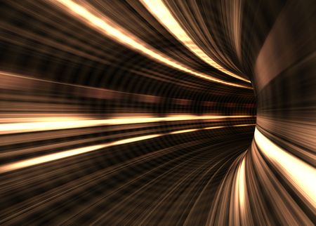 Tunnel Blur. Inside a tunnel in fast moviment. Concept of speed.の写真素材