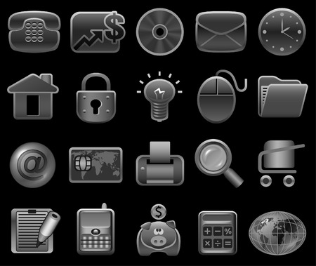 20 vectors icons of office and business concept.のイラスト素材