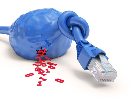 cable overloaded with information download の写真素材