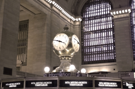 Grand Central Terminal, New York City, USA - June 23, 2011: The clock of Grand Central Terminal.のeditorial素材