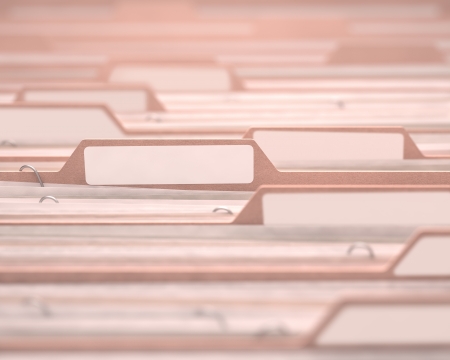 Files with white labels and focus on only one folder.の写真素材