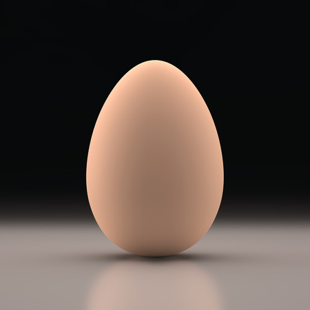 Egg standing on the surface.の写真素材