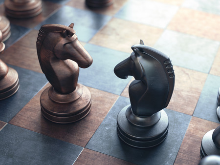 Dispute face to face in chess.