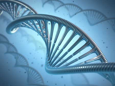 3D illustration, concept of genetic engineering or genetic modification.の写真素材