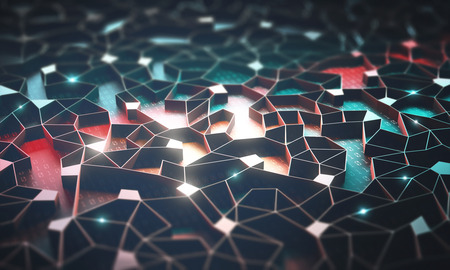 Artificial intelligence, connections and nucleus in concept of interconnected neurons. Abstract...