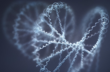 Deoxyribonucleic acid (DNA), molecule that carries the genetic instructions of the development, functioning and reproduction of all living organisms and virus.の写真素材