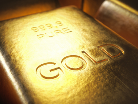 Gold bars 1000 grams.Concept of success in business and finance.
