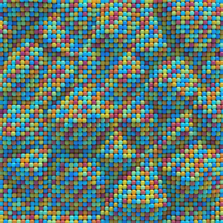 3D illustration of colorful abstract shapes. Image for texture and background.