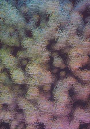 3D illustration. Artistic abstract tubular structure. Image with light and colorful shadow.