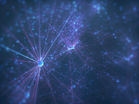 Interconnected artificial neurons, biomechanical cells connected in a concept of artificial...