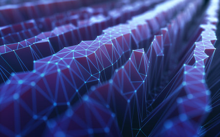 Colorful abstract image with organic shape. Background technology concept.の写真素材