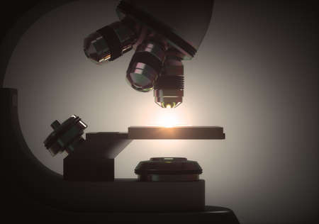 Optical electron microscope. Laboratory instrument with clipping path included.の写真素材