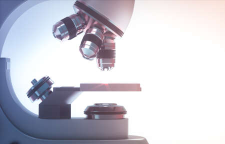 Optical electron microscope. Laboratory instrumentの写真素材
