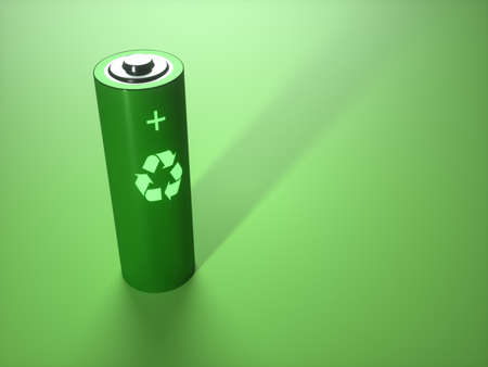 3D illustration, concept image of battery recycling, renewable energy.の素材 [FY310170939413]