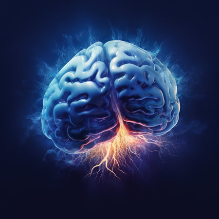 Concept image of human brain nervous system. 3D illustration.の写真素材