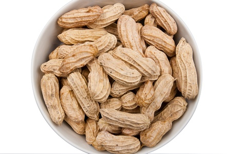 Bowl of boiled peanuts