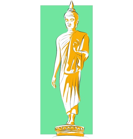 Buddha pose of blessingのイラスト素材