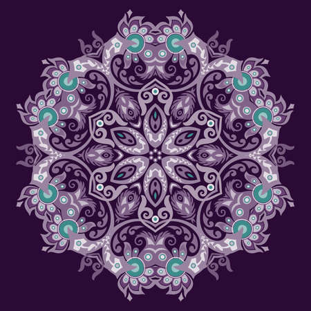 Vector ethnic abstract flower illustration