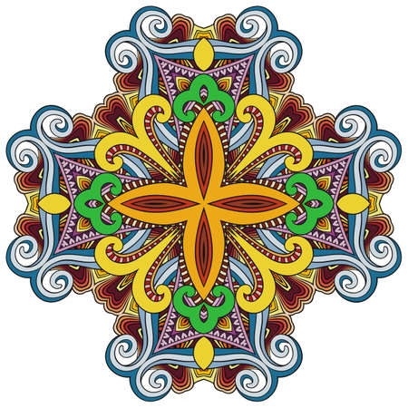 Vector decorative ornamental flower illustrationのイラスト素材